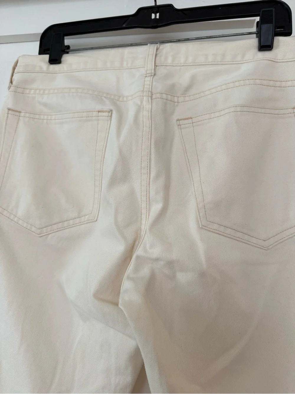 Collectors item these Ecru J. Crew Slim Straight Jeans in Off-White/Cream